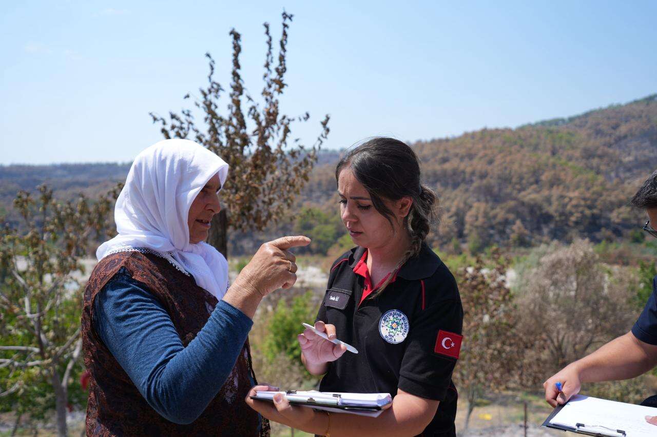 Seydikemer’de Yangın Sonrası Hasar Tespiti Başladı: Muğla Büyükşehir Tüm Birimleriyle Sahada 6